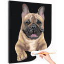 Портрет английского бульдога Собаки Животные Для детей Детские Для мальчиков Для девочек Легкая Раскраска картина по номерам на холсте