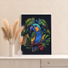Попугай на ветке с фруктами Птицы Яркая Для детей Детская Раскраска картина по номерам на холсте