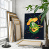 Авокадо с гитарой Раскраска картина по номерам на холсте