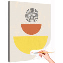 Абстрактный натюрморт Триптих 3 Абстракция Интерьерная Минимализм Для кухни Раскраска картина по номерам на холсте
