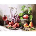129-AS Натюрморт с фруктами Раскраска картина по номерам акриловыми красками на холсте Белоснежка
