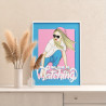 Девушка блондинка на скейте Интерьерная Для девочек Раскраска картина по номерам на холсте
