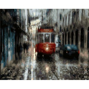 MG2041 Петербург под дождём Раскраска картина по номерам акриловыми красками на холсте Menglei