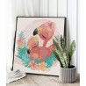 Фламинго с малышом Раскраска картина по номерам на холсте