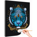 Магический тигр Животные Хищники Стильная Раскраска картина по номерам на холсте
