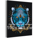 Магический тигр Животные Хищники Стильная 100х125 Раскраска картина по номерам на холсте