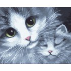 GX7931 Кошка с котёнком Раскраска картина по номерам акриловыми красками на холсте