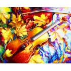 CKC022 Осенняя скрипка Алмазная вышивка (мозаика) на подрамнике Color Kit