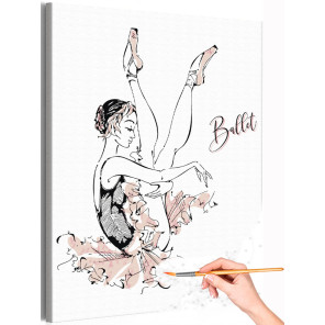 Балерина на репетиции Балет Танец Девушка Люди Для девочек Раскраска картина по номерам на холсте