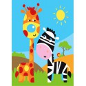 Жирафы Раскраска по номерам Menglei