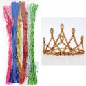 Яркий блеск Синельная пушистая проволока (шенил) для поделок и детского творчества с примером поделки корона для нового года