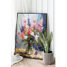 Букет летних цветов Натюрморт Цветы в вазе Интерьерная 80х100 Раскраска картина по номерам на холсте