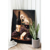 Натюрморт с вином и виноградом Еда Для Кухни Италия Интерьерная 80х100 Раскраска картина по номерам на холсте