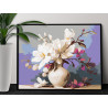  Ветви магнолии в вазе Цветы Букет Натюрморт Весна Интерьерная 80х100 Раскраска картина по номерам на холсте AAAA-NK533-80x100