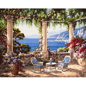  Сад у моря Раскраска картина по номерам на холсте ZX 22393