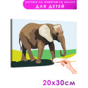 Африканский слон на природе Животные Детская Для детей Для мальчика Для девочек Маленькая Легкая Раскраска картина по номерам на холсте