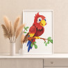 Африканский попугай Птицы Для детей Детская Для мальчика Для девочек Маленькая Легкая Раскраска картина по номерам на холсте