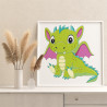 Яркий малыш дракон Животные Раскраска картина по номерам на холсте