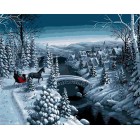 Зимняя прогулка Раскраска картина по номерам акриловыми красками на холсте Menglei