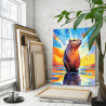 Ситуативная картинка Капибара в лучах заката Животные Рассвет 100х125 Раскраска картина по номерам на холсте AAAA-NK546-100x125