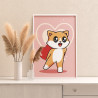 2 Романтичный котенок Животные Кошки Любовь Сердце Детские Для детей Для девочек Для мальчика Легкая Маленькая Раскраска картина