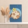 2 Планета и звезда Космос Детские Для детей Для малышей Для девочек Для мальчика Легкая Маленькая Раскраска картина по номерам н