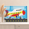 2 Самолет в аэропорту Техника Транспорт Для детей Детская Для мальчика Для девочек Маленькая Легкая Раскраска картина по номерам