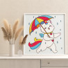 2 Котенок единорог с зонтом Кошки Животные Для детей Детские Для девочек Для мальчиков Маленькая Легкая Раскраска картина по ном