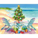 Рождество на пляже Раскраска картина по номерам Dimensions