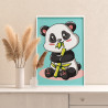 2 Панда с бамбуковыми ветками Животные Для детей Детская Для мальчиков Для девочек Маленькая Легкая Раскраска картина по номерам