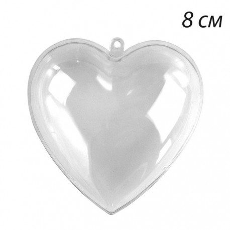 Сердце 8см разъемное Фигурка из пластика для декорирования