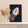 2 Быстрая ракета Космос Для детей Детские Для мальчиков Для девочек Маленькая Легкая Раскраска картина по номерам на холсте