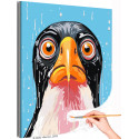  Пингвин под дождем Животные Птицы Мультики Смешная Для детей Раскраска картина по номерам на холсте AAAA-NK021