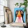  Пингвин под дождем Животные Птицы Мультики Смешная Для детей 60х80 Раскраска картина по номерам на холсте AAAA-NK021-60x80