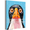 Пингвин под дождем Животные Птицы Мультики Смешная Для детей 75х100 Раскраска картина по номерам на холсте