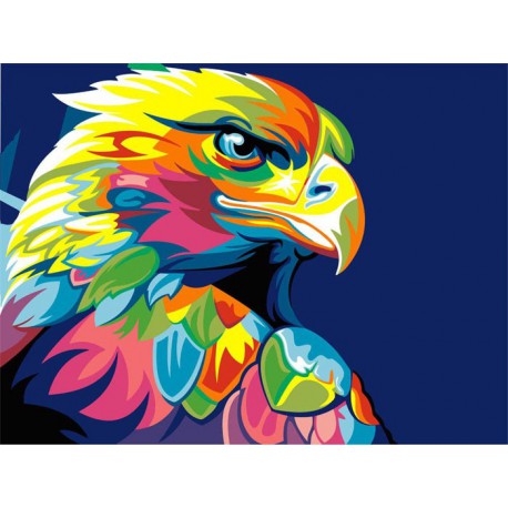 Радужный орел Раскраска картина по номерам акриловыми красками на холсте Paintboy