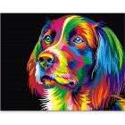 Радужный пес Раскраска картина по номерам акриловыми красками на холсте Paintboy