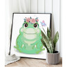 2 Толстая лягушка с цветами Коллекция Cute animals Жаба Животные Для детей Детские Для мальчиков Для малышей Для девочек 80х80 Р