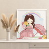 3 Принцесса с цветами и зонтом Коллекция Cute princess Девочка Для детей Детские Для девочек Дети Розы Раскраска картина по номе