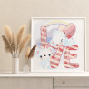 3 Влюбленные белые мишки с сердцем Коллекция Cute love Любовь Романтика Медвежонок Медведь Животные Машина Для детей Детские Для
