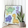 2 Динозавры воздушные Животные Для детей Детские Для девочек Для мальчиков Для малышей 100х100 Раскраска картина по номерам на х