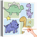 1 Динозавры воздушные Животные Для детей Детские Для девочек Для мальчиков Для малышей Раскраска картина по номерам на холсте