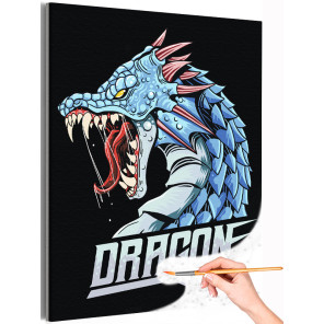 1 Стальной дракон Мифология Животные Для мальчиков Раскраска картина по номерам на холсте