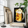 3 Кружка пива 100х125 см Раскраска картина по номерам на холсте