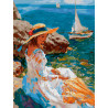  На берегу Черного моря Раскраска картина по номерам на холсте Белоснежка 946-AS