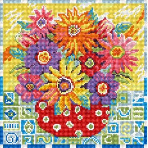Цветики-цветочки Алмазная вышивка мозаика на подрамнике Белоснежка