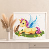 3 Единорог с волшебными крыльями Животные Лошадь Мультики Для детей Детская Для девочек Легкая Раскраска картина по номерам на х