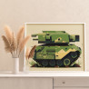 3 Защитный танк Для детей Для мальчиков Для мужчин Военная Раскраска картина по номерам на холсте