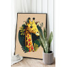 2 Жираф в листьях Животные Для детей Детские Для мальчиков Для девочек Раскраска картина по номерам на холсте