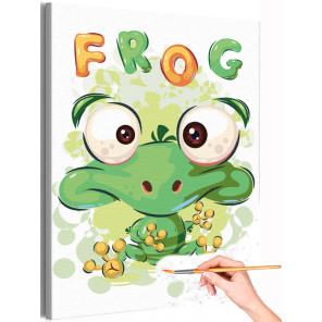 1 Глазастая лягушка Коллекция Cute animals Животные Смешные Для детей Детские Для девочек Для мальчиков Раскраска картина по ном